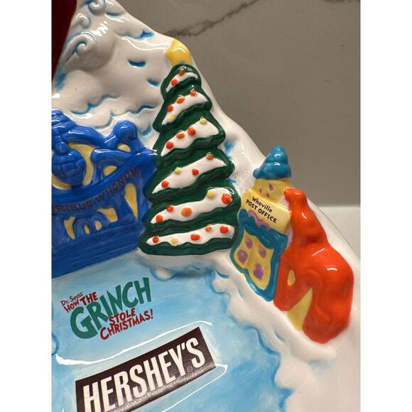 Hershey's Dr Seuss How The Grinch Stole Christmas Collectible Candy Dish 2000 - Picture 3 of 10